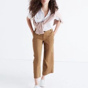 Madewell Langford Wide-Leg Crop Pants: Pintuck